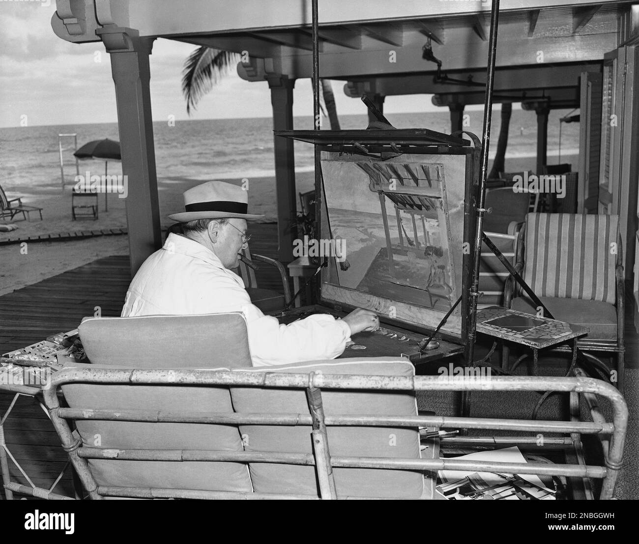 Britain’s former prime minister, Winston Churchill, is soaking up the 