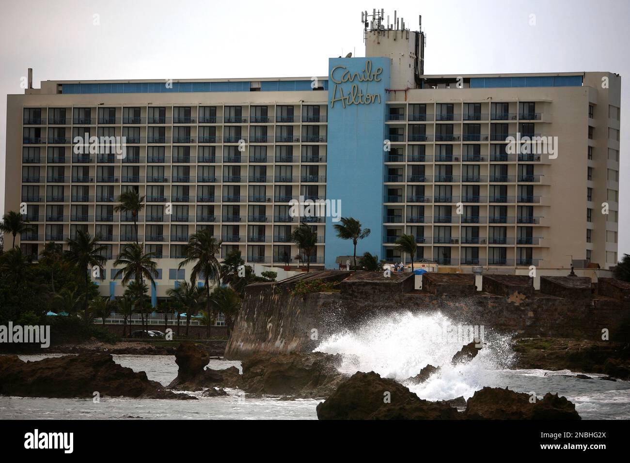 The Caribe Hilton hotel, built next to the historic seaside Fort San