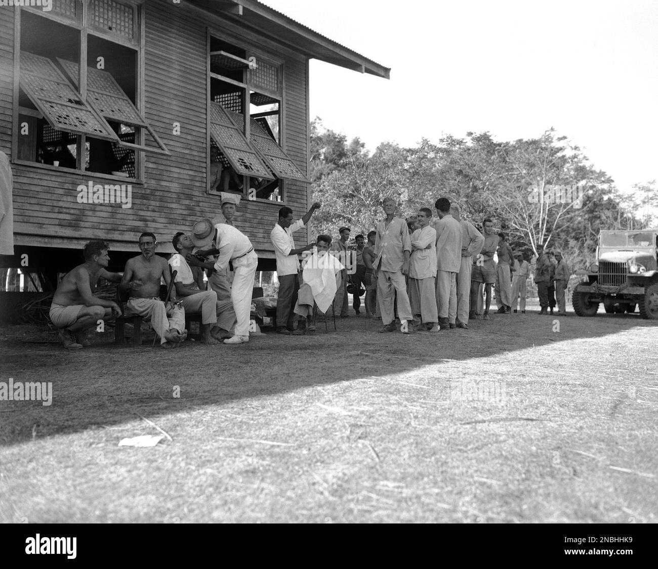 American prisoners of war, rescued by U.S. Rangers from the Japanese ...