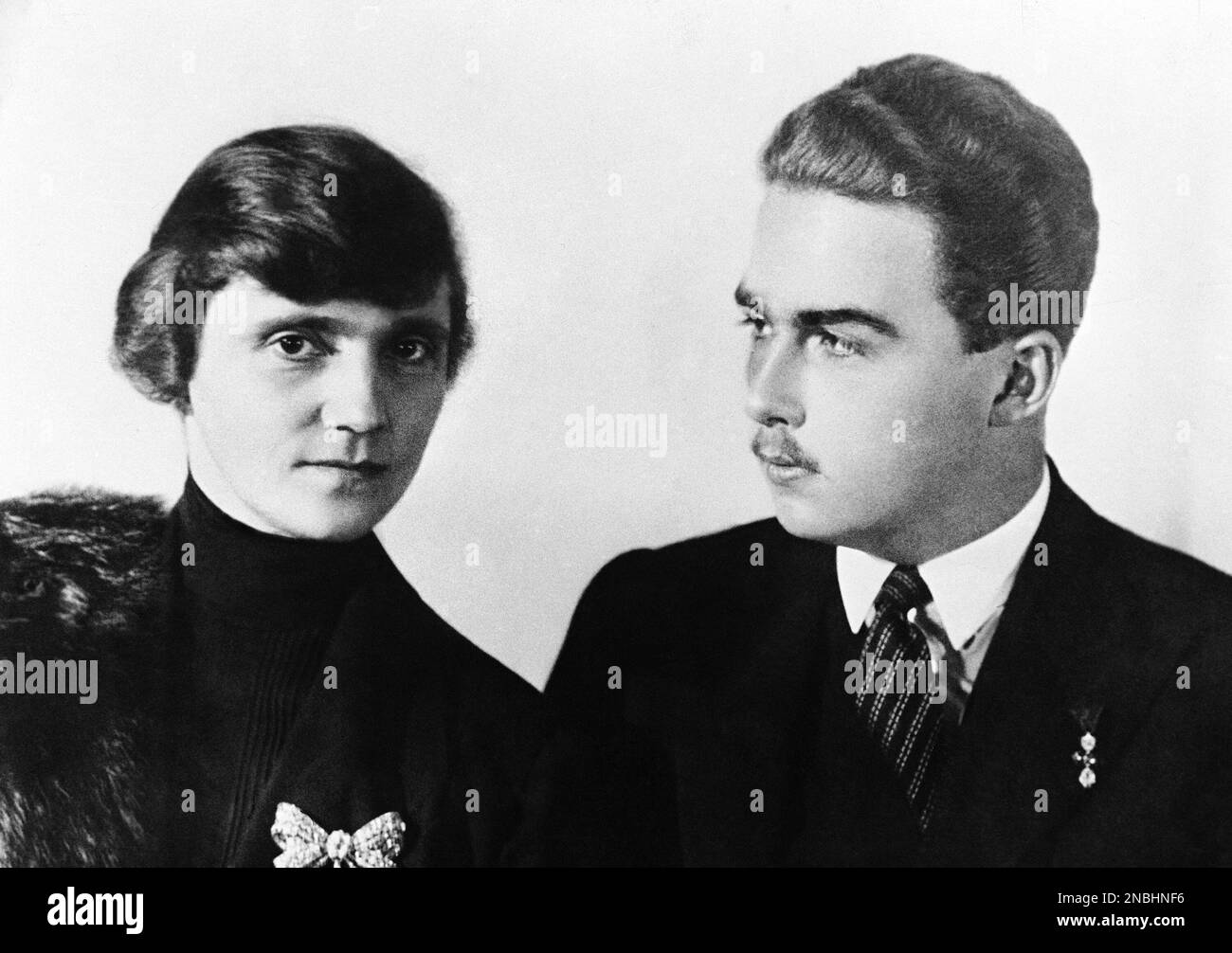 The AustrianHungarian ExEmpress Zita and her eldest son, Archduke