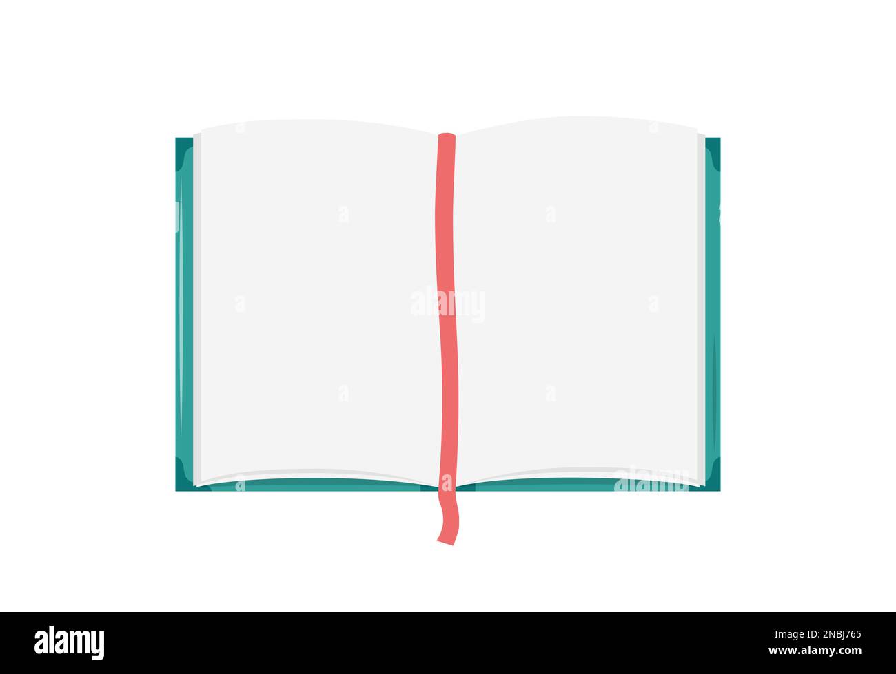 open book blank cover view back Stock Vector