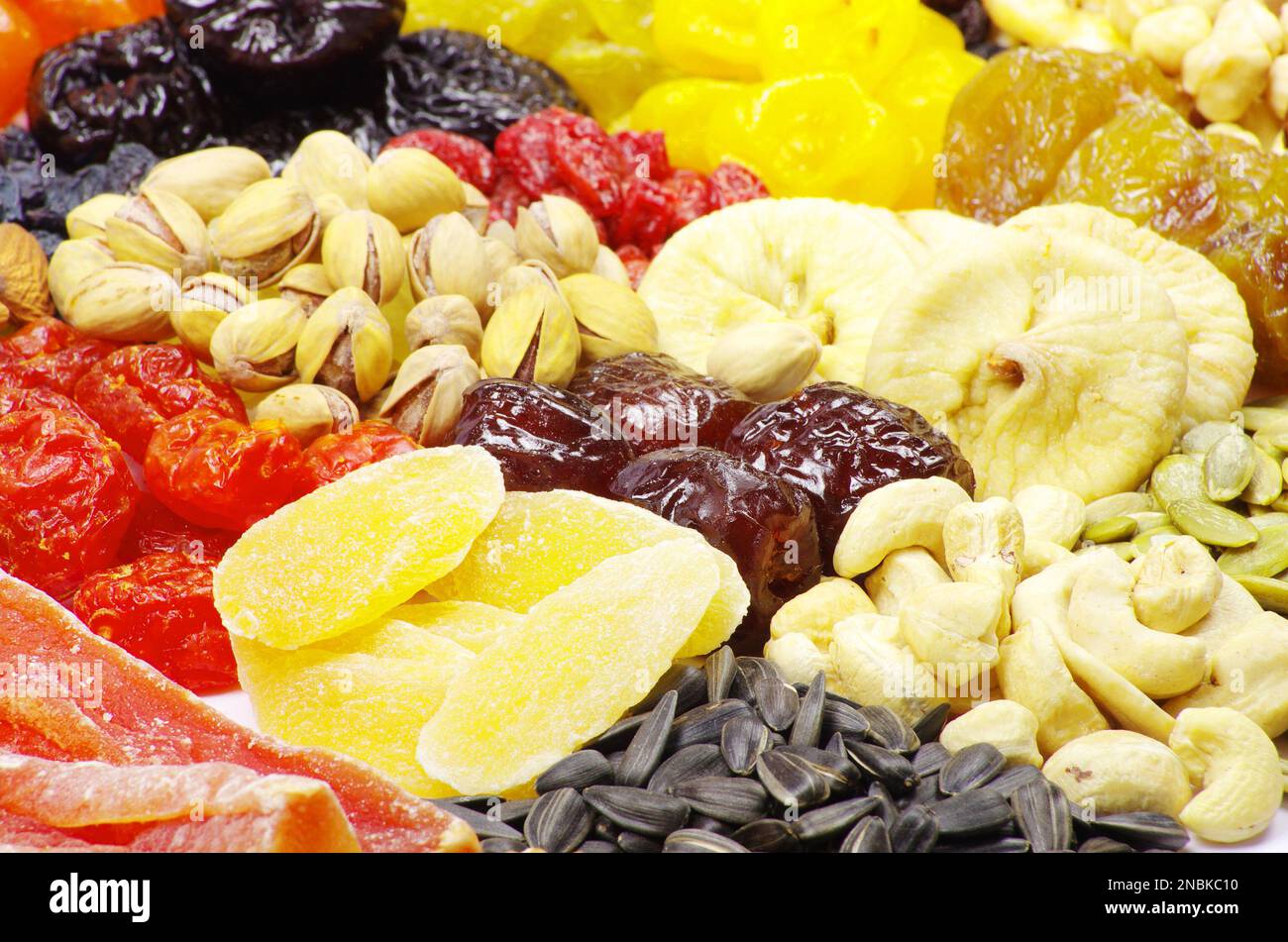 Selection of dry fruits and nuts stock photo alamy