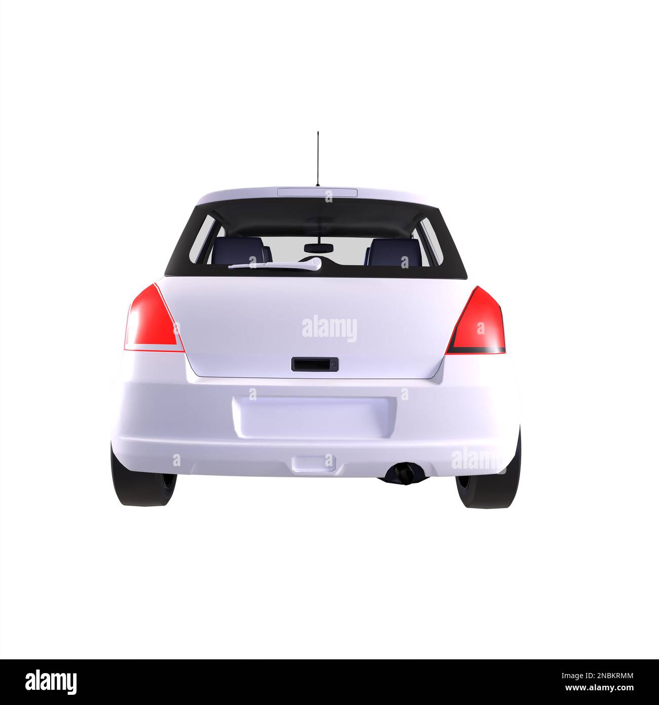 A vector of a white car on a white background Stock Photo - Alamy