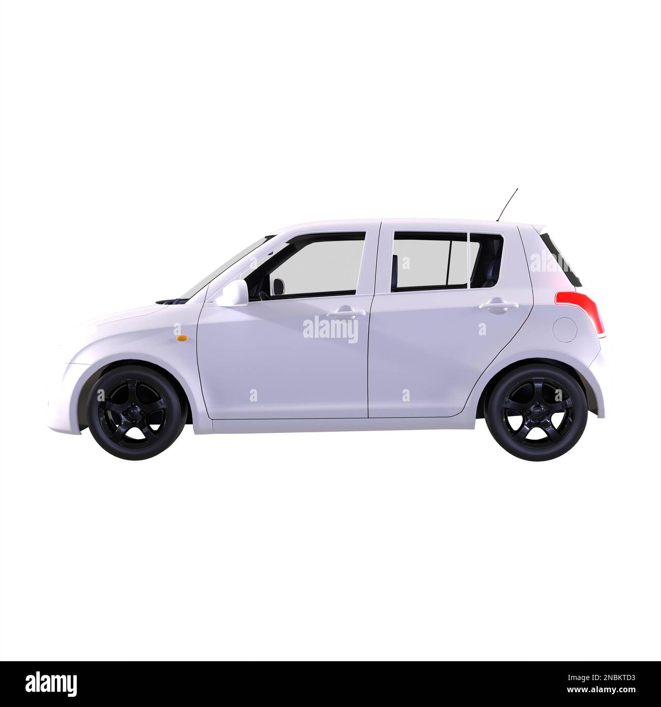 A vector of a white car on a white background Stock Photo - Alamy