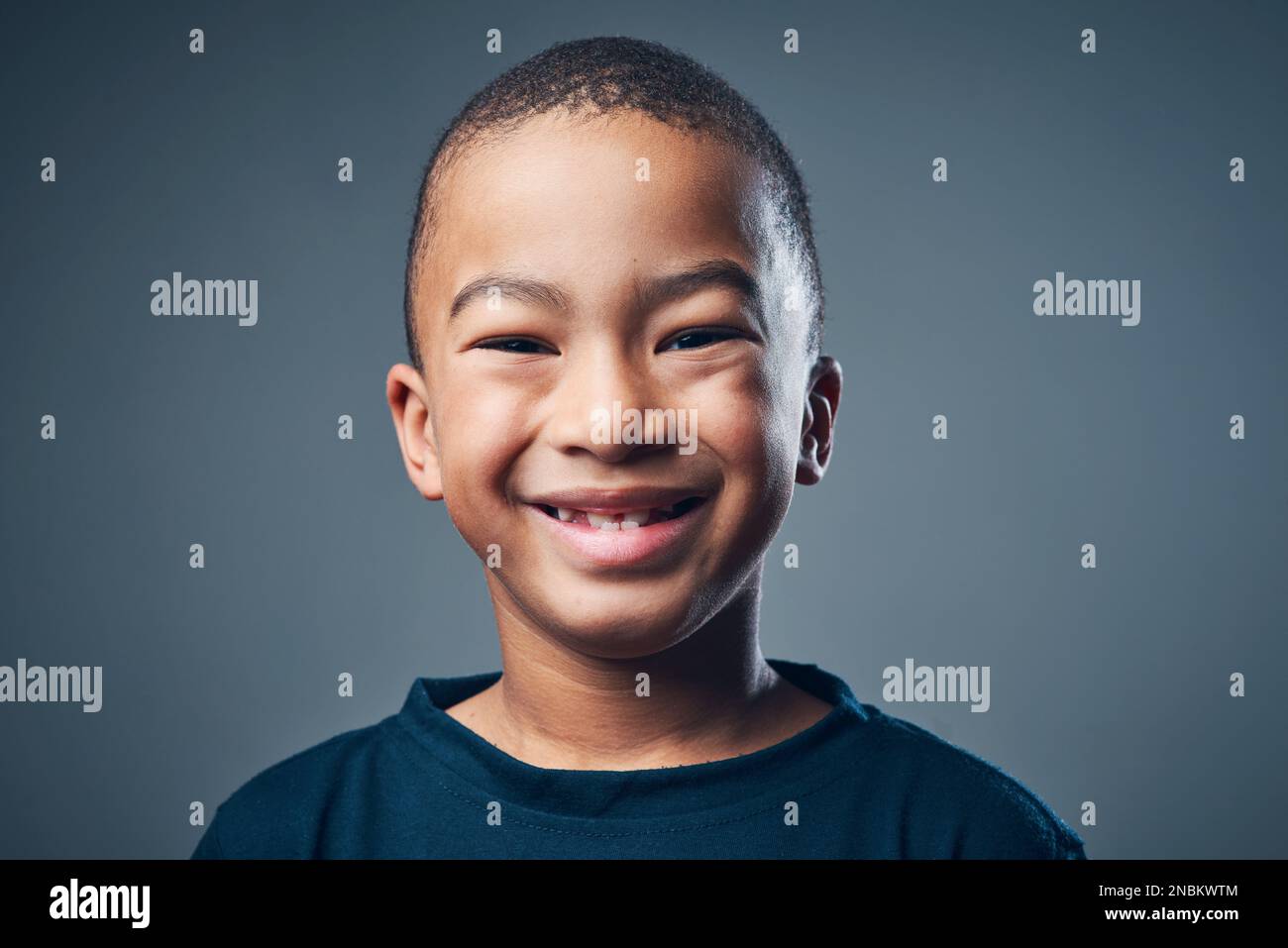 When youre smiling youre thriving. Studio shot of a cute little boy ...