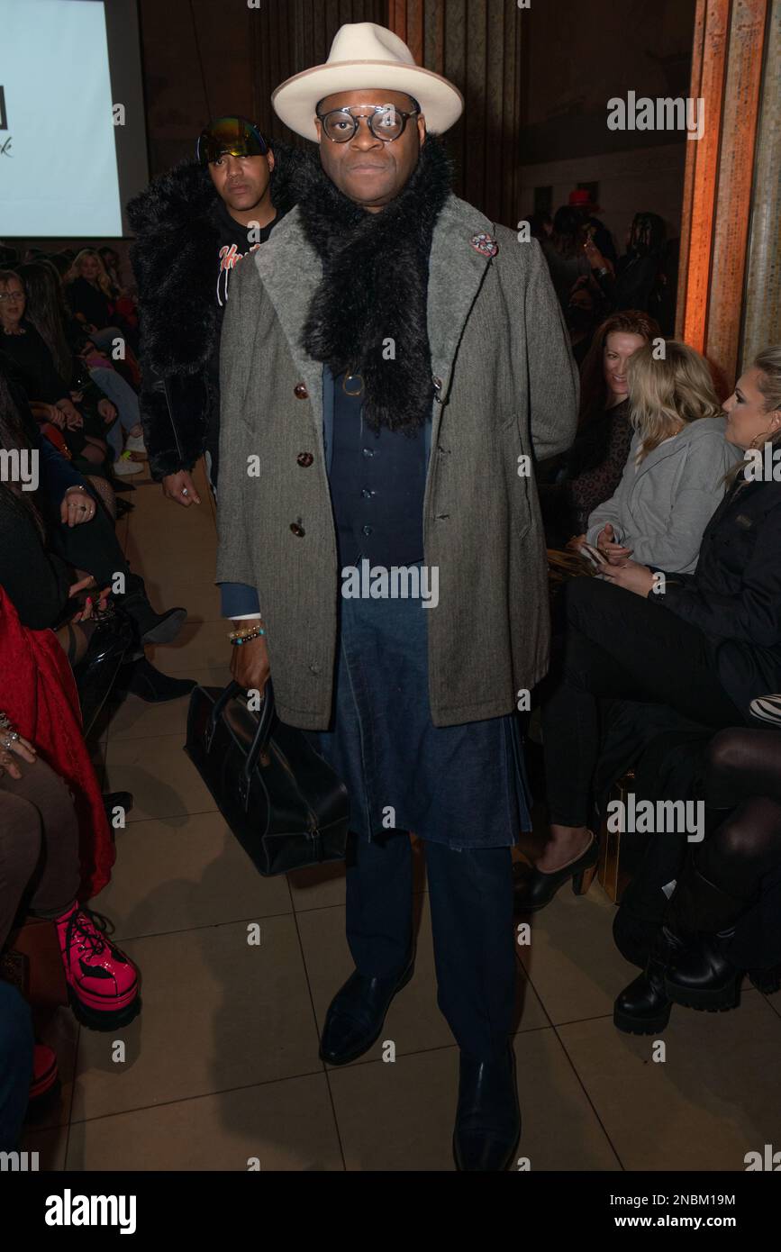 Jonn Nubian attends the Malan Breton Fantome AW23 NYFW Runway Show at Leman Ballroom New York, NY on February 11, 2022 (Photo by David Warren /Sipa? USA) Credit: Sipa USA/Alamy Live News Stock Photo