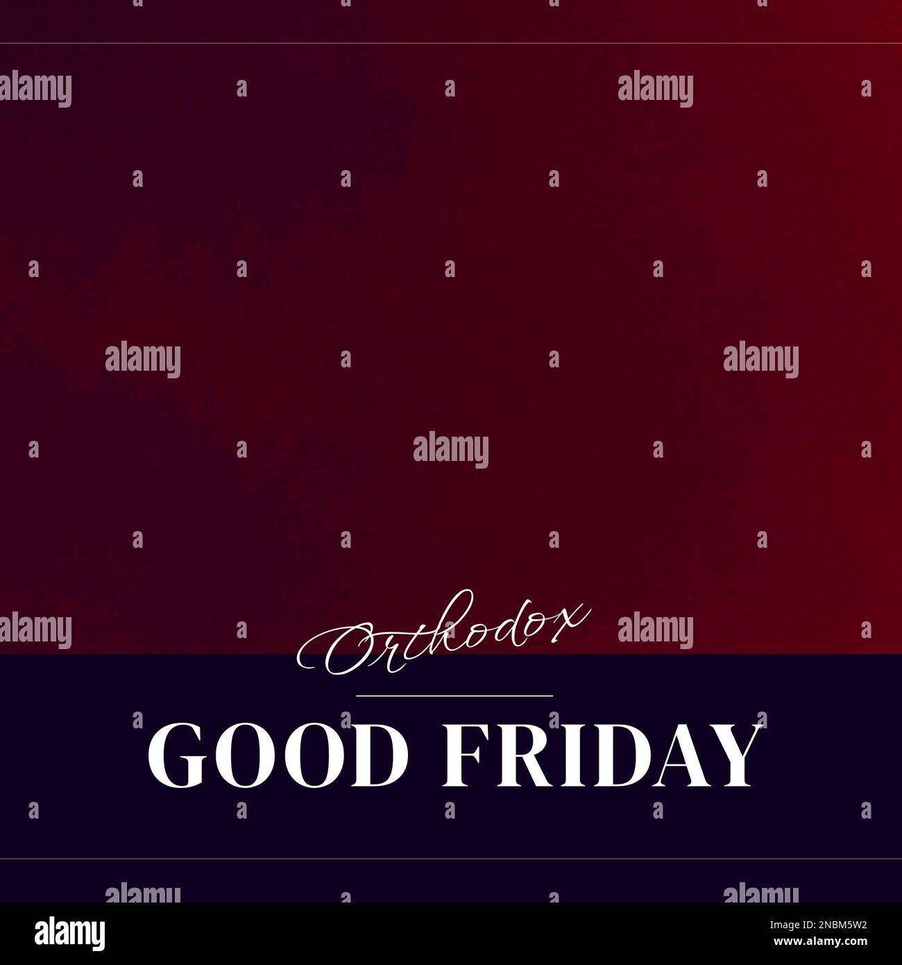 Composition of orthodox good friday text and copy space over brown