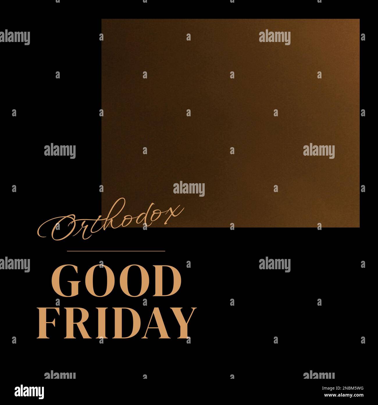 Composition of orthodox good friday text and copy space over brown background. Orthodox good
