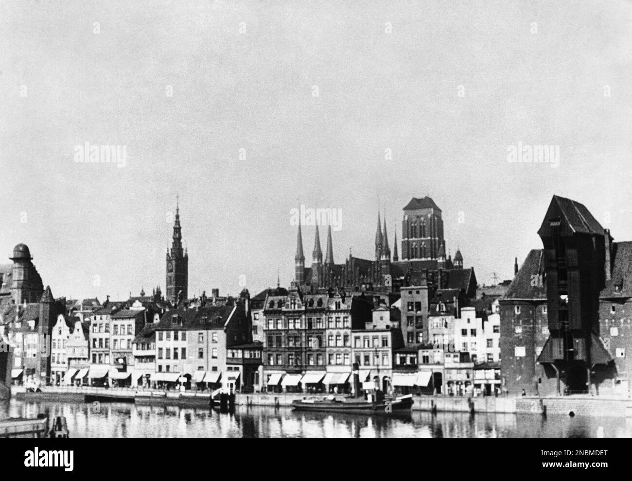The four land marks of Danzig, on April 12, 1939. Left to right: the ...