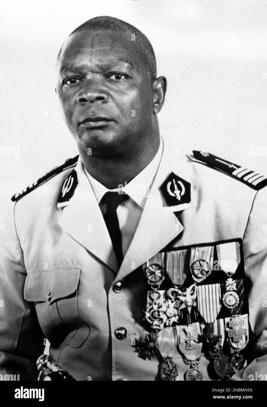 Portrait of Col. Jean-Bedel Bokassa, President of the Central African  Republic taken on June 24, 1966. (AP Photo Stock Photo - Alamy