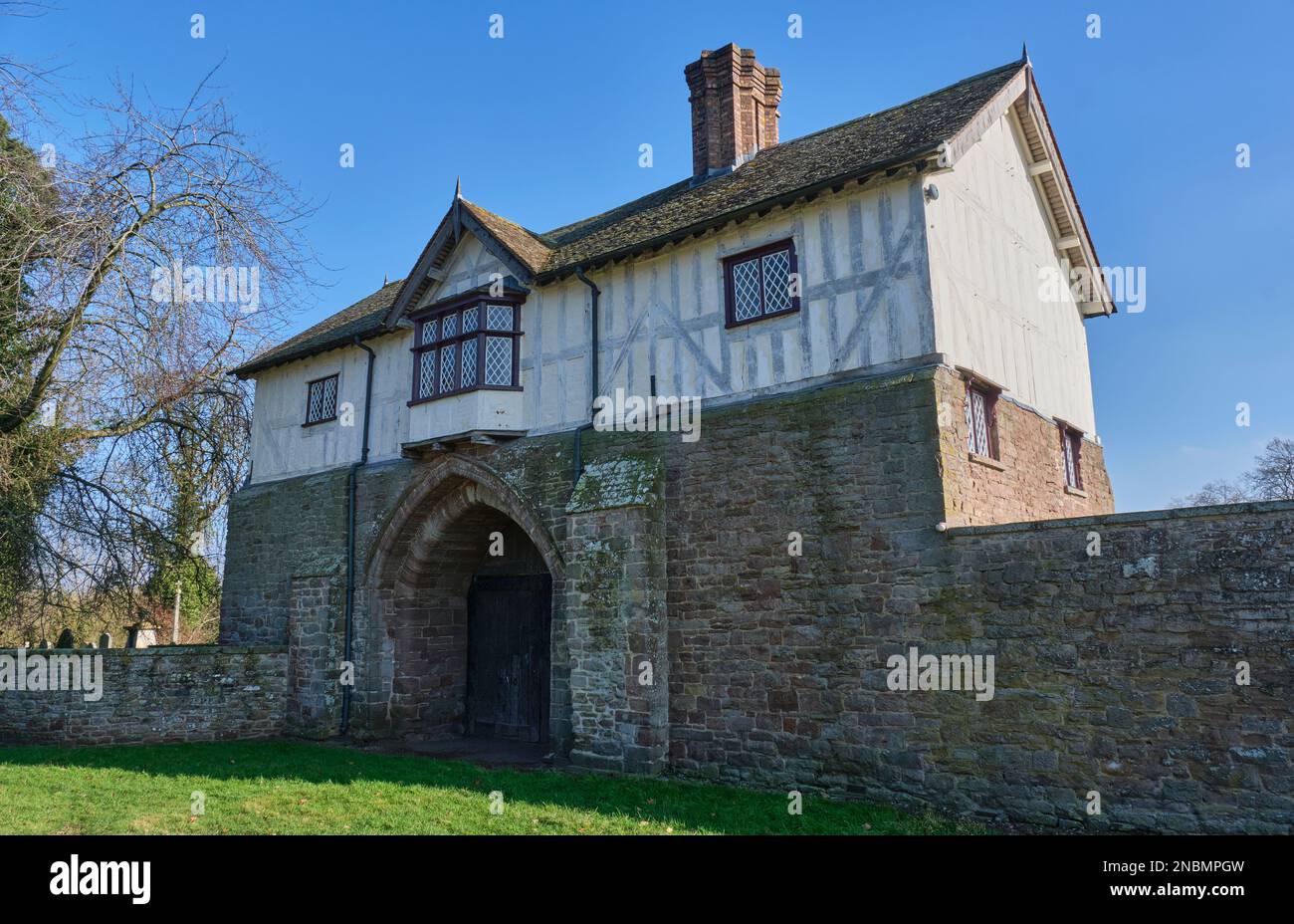 Bromfield Gatehouse, Bromfield, Ludlow, Shropshire Stock Photo Alamy
