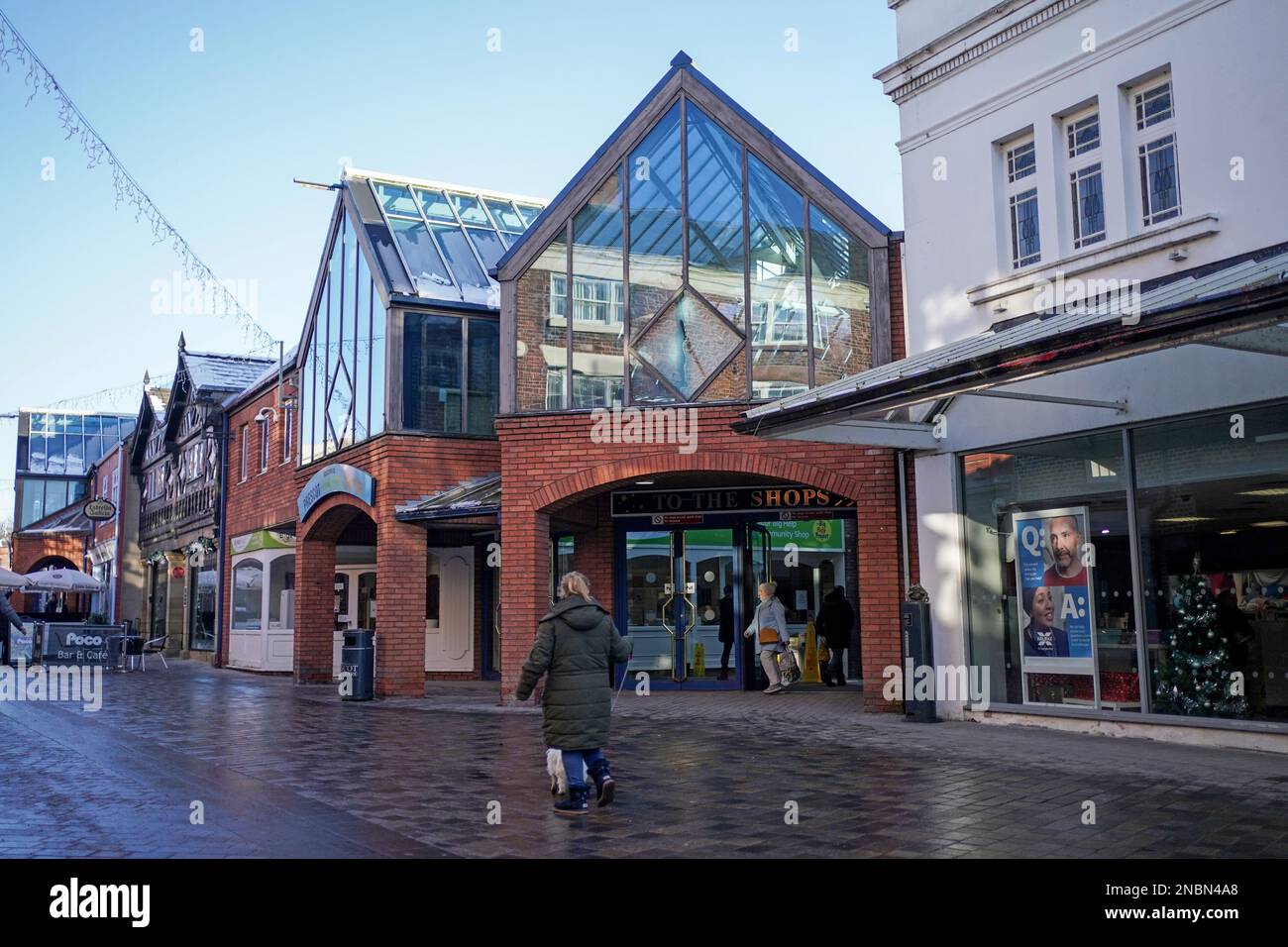 Prescot Town Centre Stock Photo