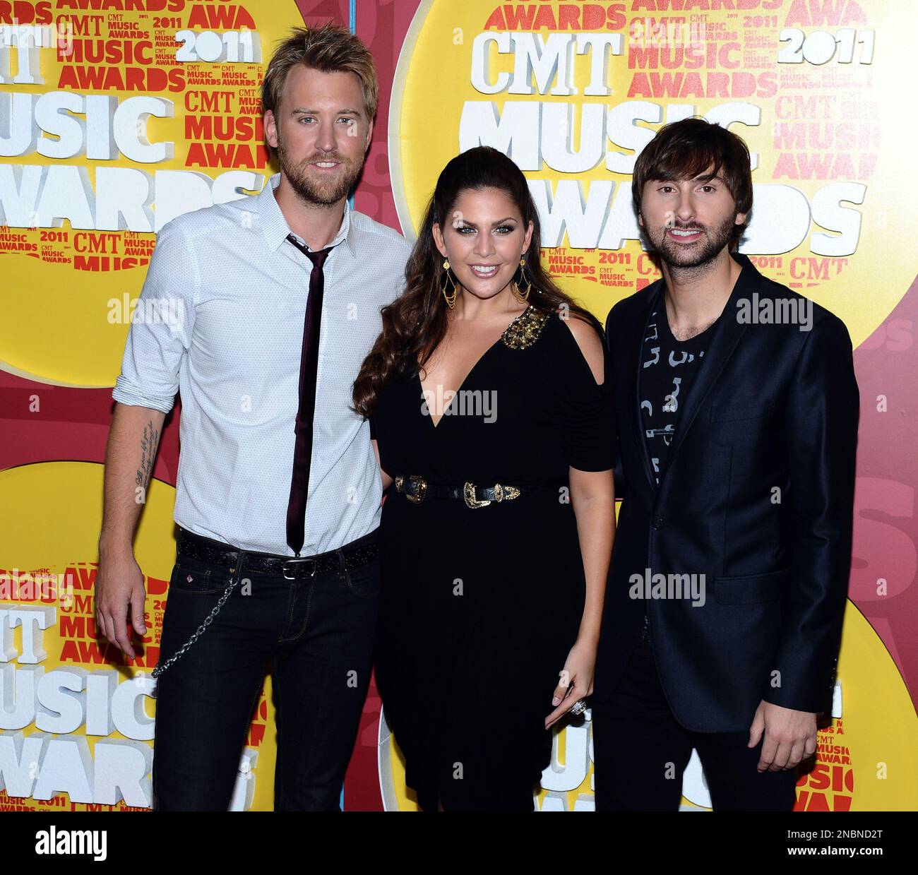 From left to right, Dave Haywood, Hillary Scott, and Charles Kelley of