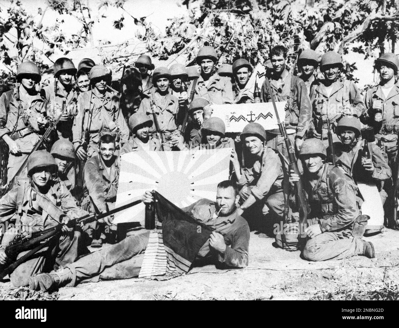 In this image provided by the U.S. Signal Corps, back from the battle ...
