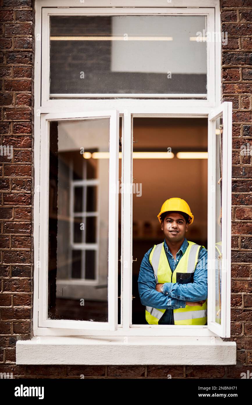 No job too big. No job too small. a young engineer standing in the ...