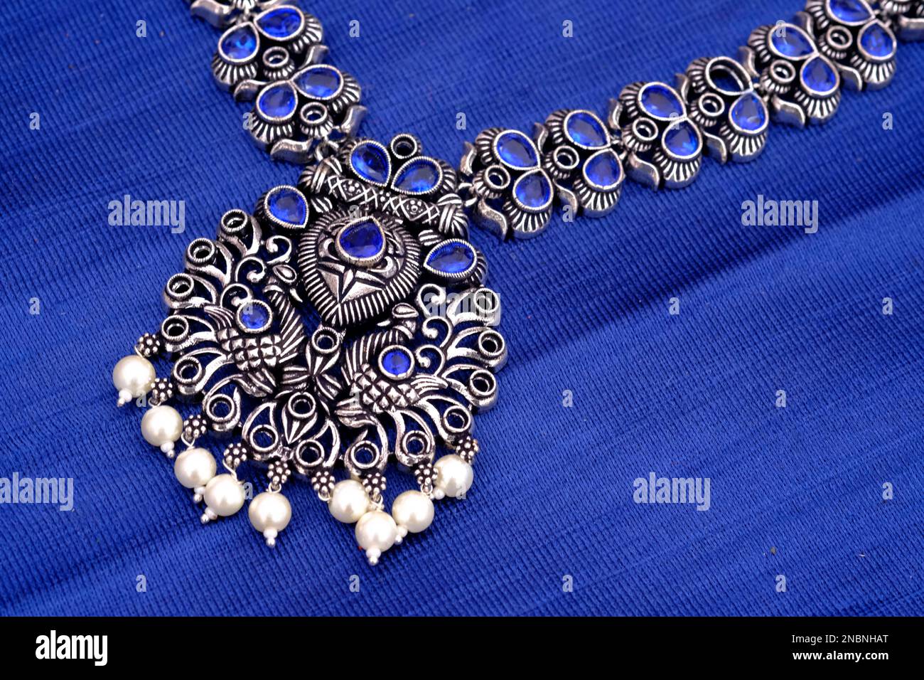 Indian Traditional jewellery displayed in a street shop for sale in