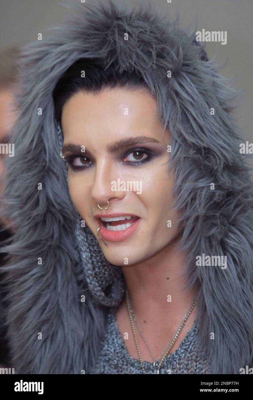 Member of German rock band Tokio Hotel Bill Kaulitz, during a news  conference before ceremony of MuzTV award in Moscow, Friday, June 3, 2011.  (AP PhotoMikhail Metzel Stock Photo - Alamy