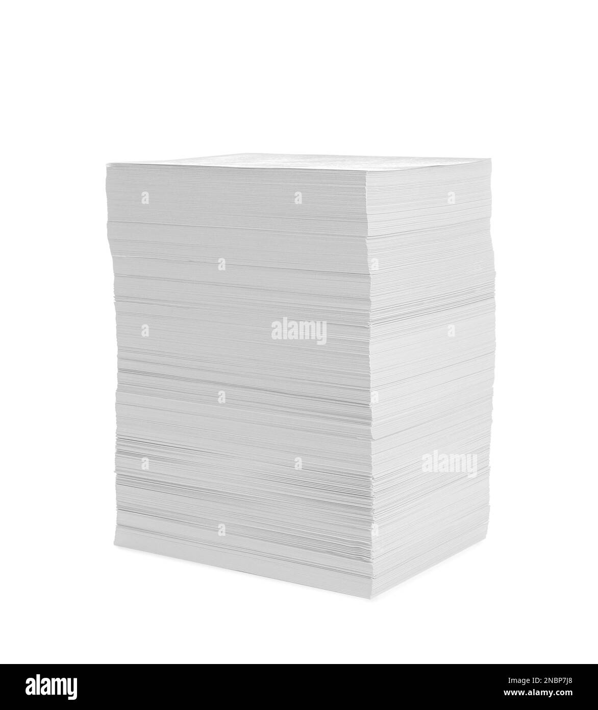 Stack of paper sheets isolated on white Stock Photo Alamy