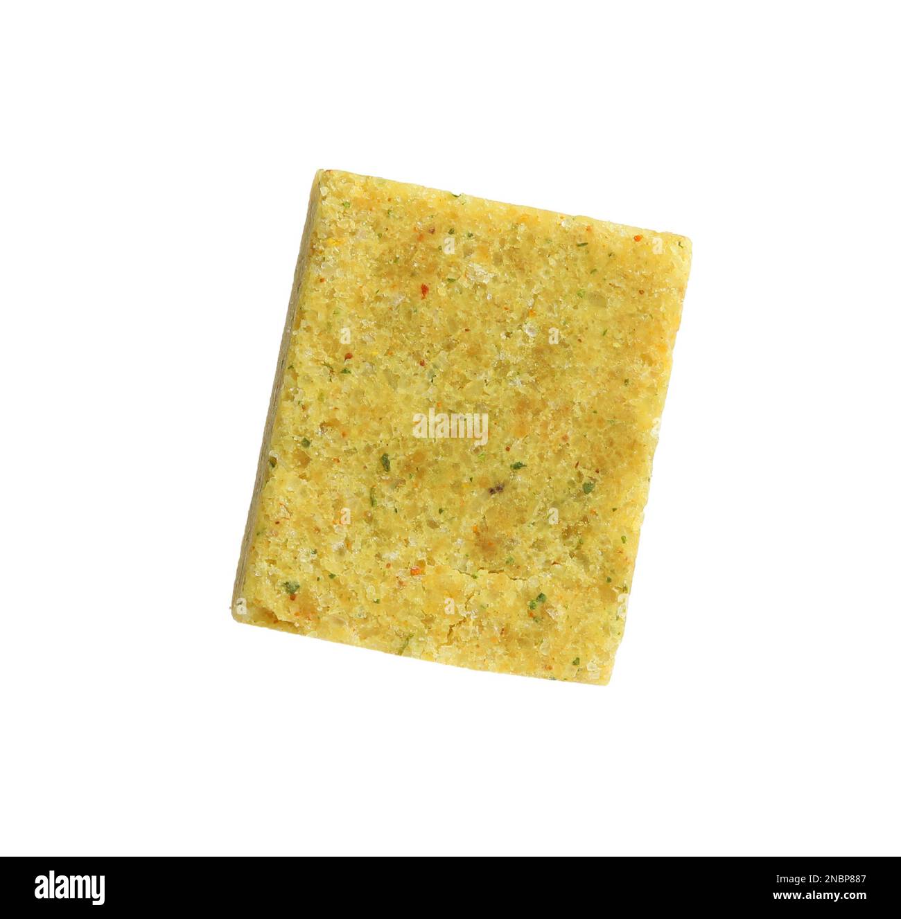 Bouillon cube on white background. Broth concentrate Stock Photo Alamy