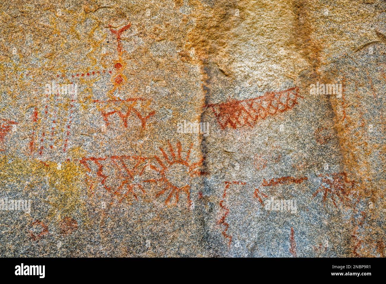 Kumeyaay pictographs, San Luis Rey style, in Smuggler Canyon, Anza
