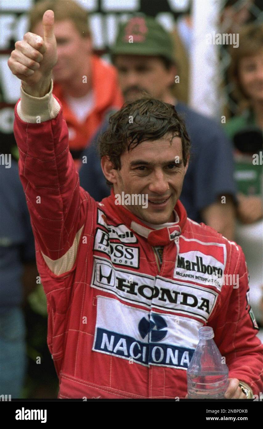 Ayrton Senna watching the race (1992) - Photographic print for sale