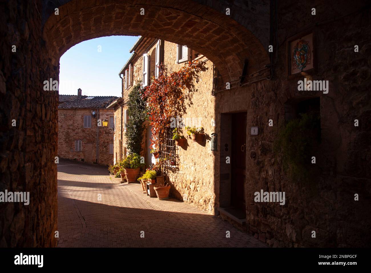 Italy, Tuscany, Siena district, Murlo village Stock Photo