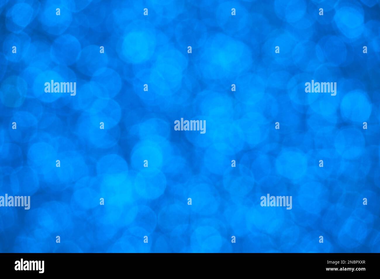 Abstract blue background with round bokeh Stock Photo