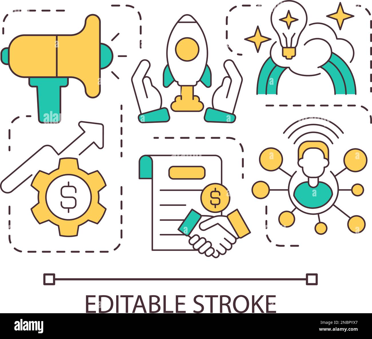 Affiliate marketing concept icon Stock Vector