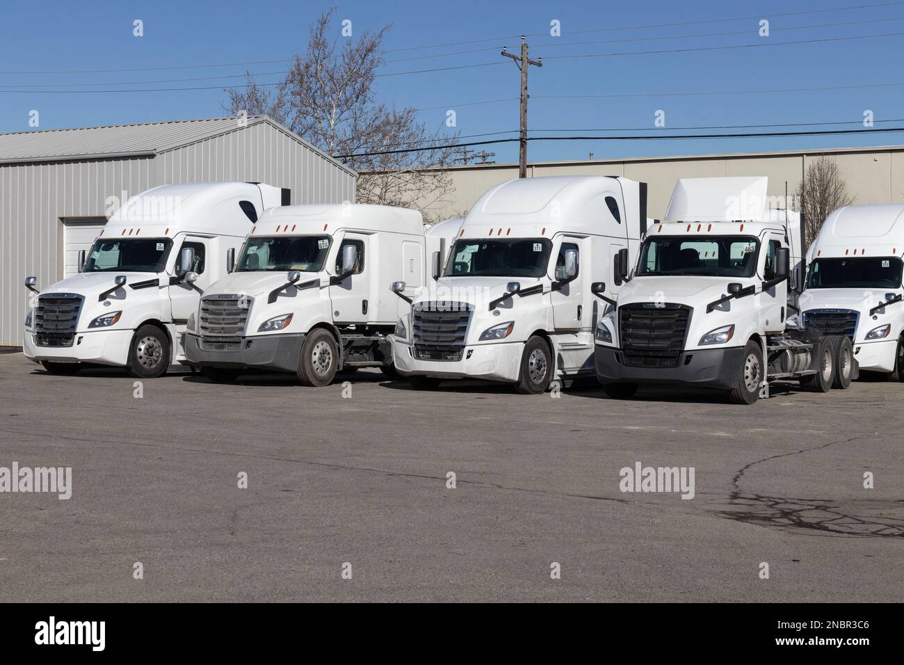 Cincinnati Circa February 2023 Freightliner Semi Tractor Trailer