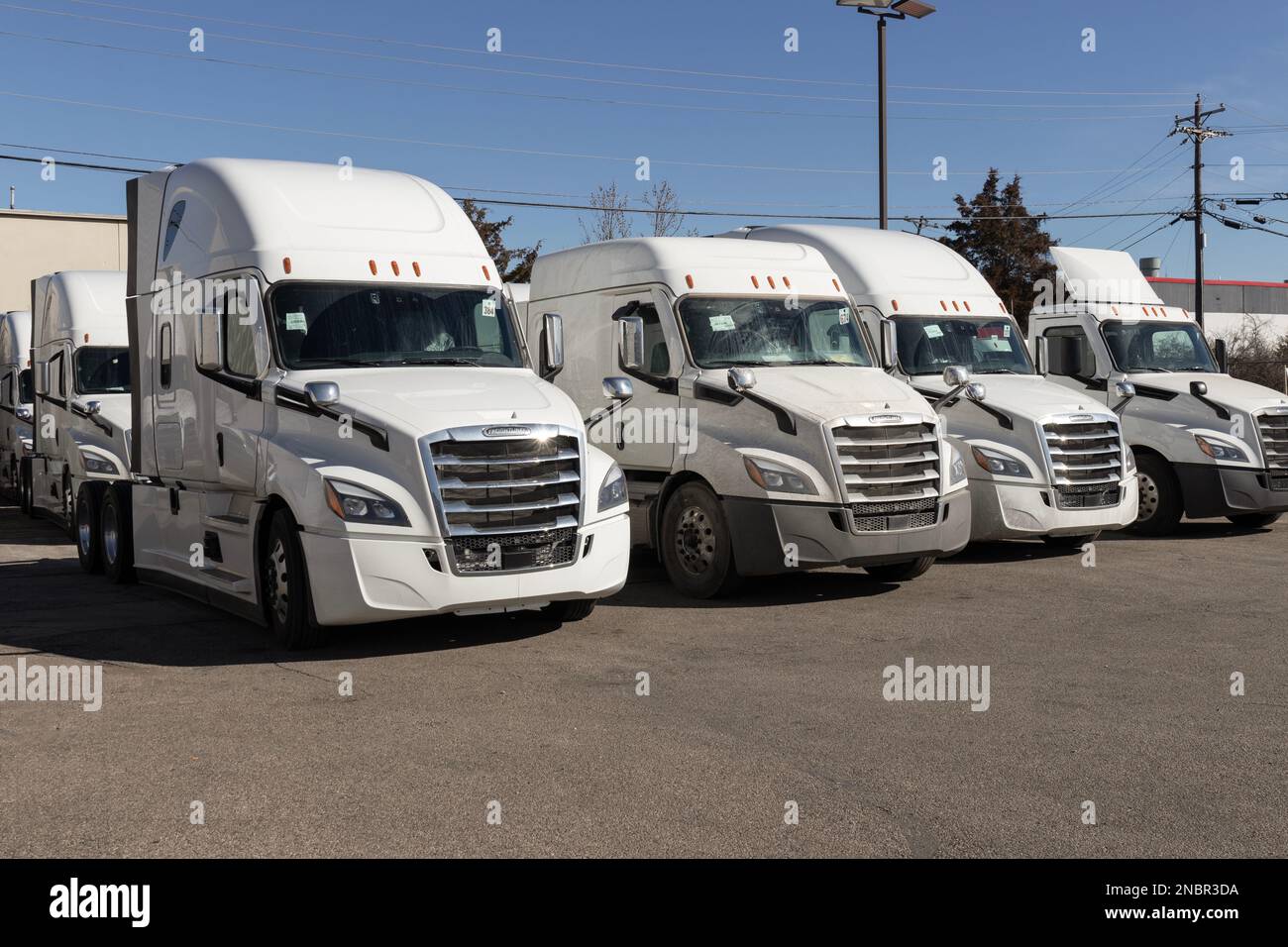 Cincinnati Circa February 2023 Freightliner Semi Tractor Trailer