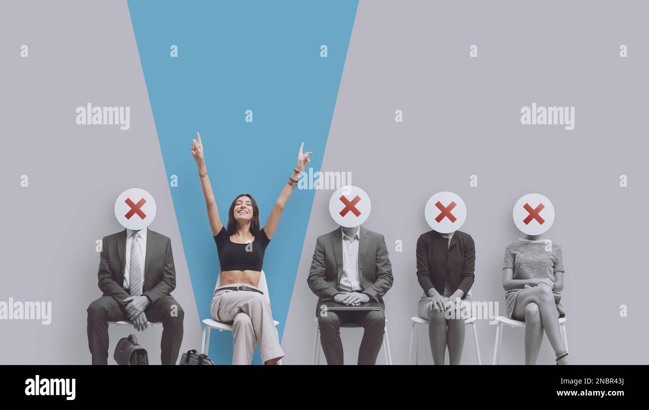 Picking the right candidate for the job: cheerful job applicant ...