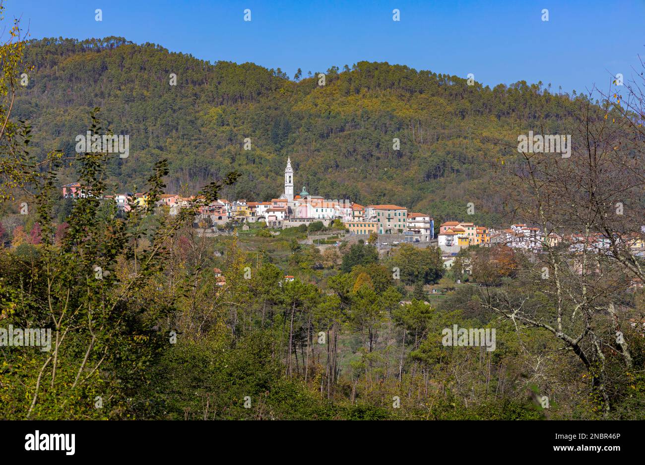 View of the small village of Carro, La Spezia Province, Italy Stock Photo