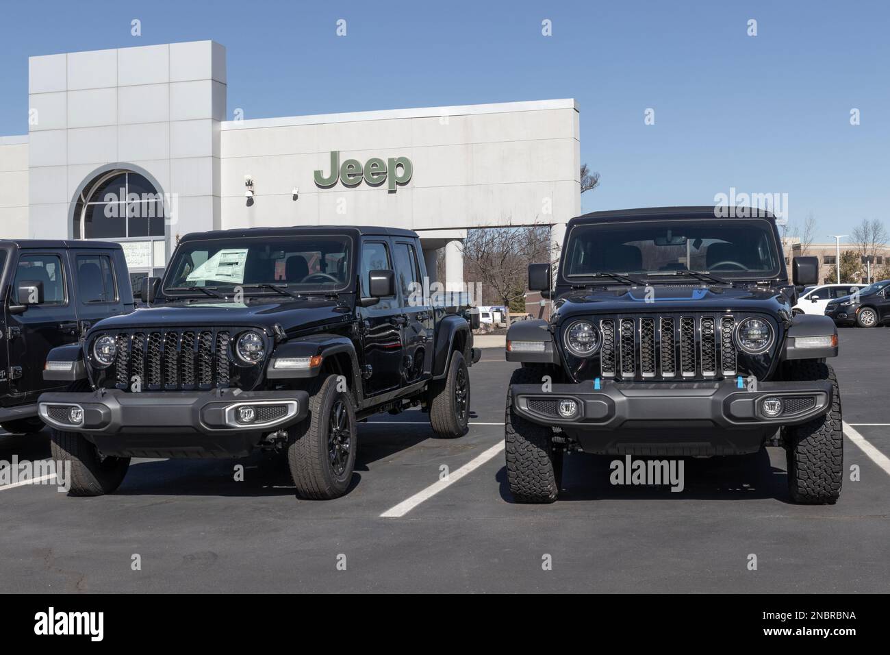 Cincinnati Circa February 2023 Jeep Gladiator and Wrangler display