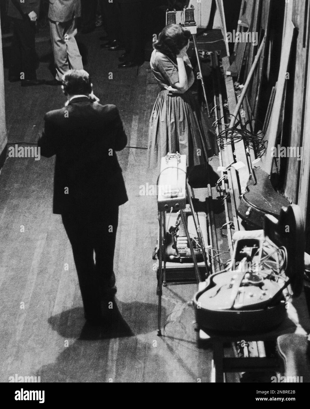 June Carter and Smiley Wilson, overcome by the farewell tribute paid to ...