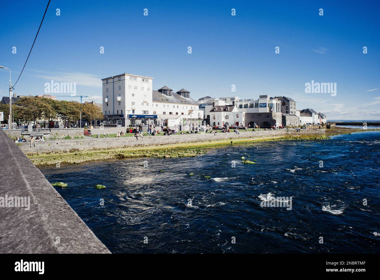 A view of Wolfe Tone Bridge to corrib river in Galway Stock Photo - Alamy