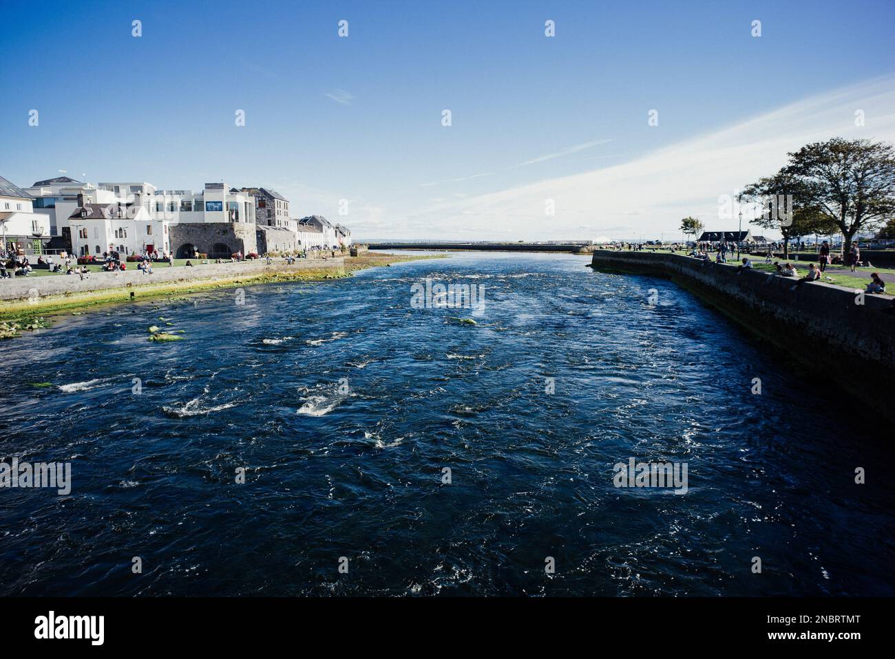 A view of Wolfe Tone Bridge to corrib river in Galway Stock Photo - Alamy