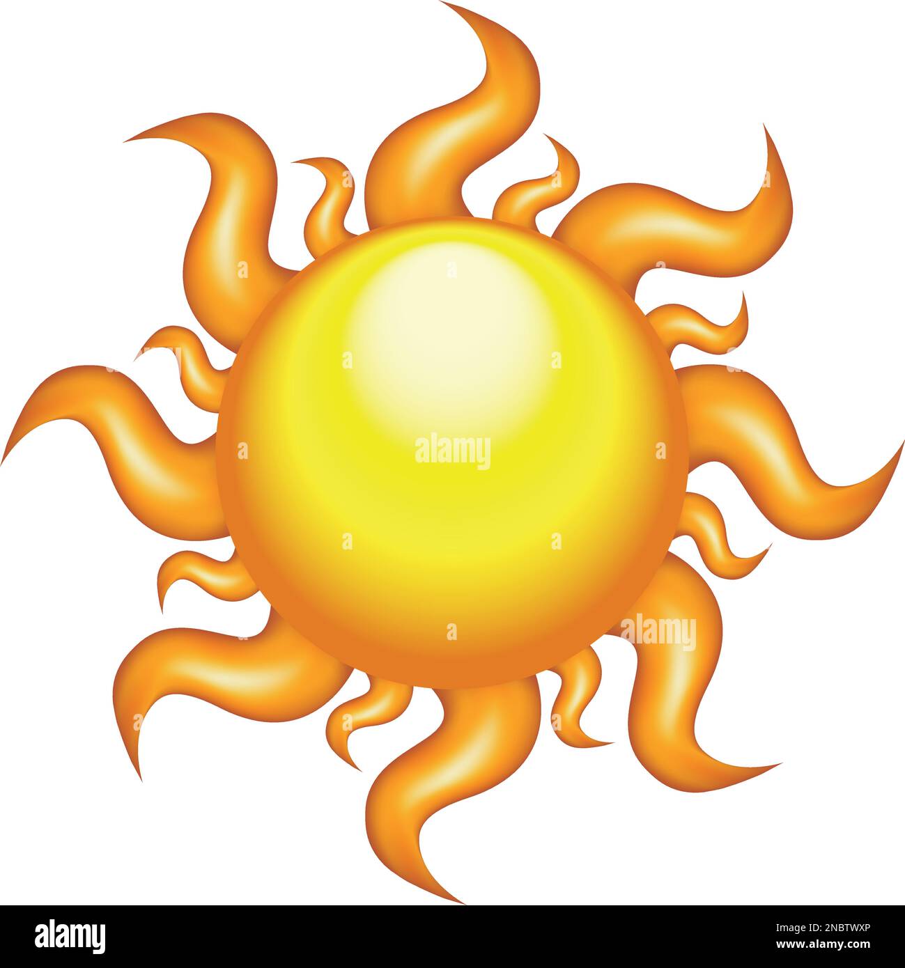 Cartoon sun vector