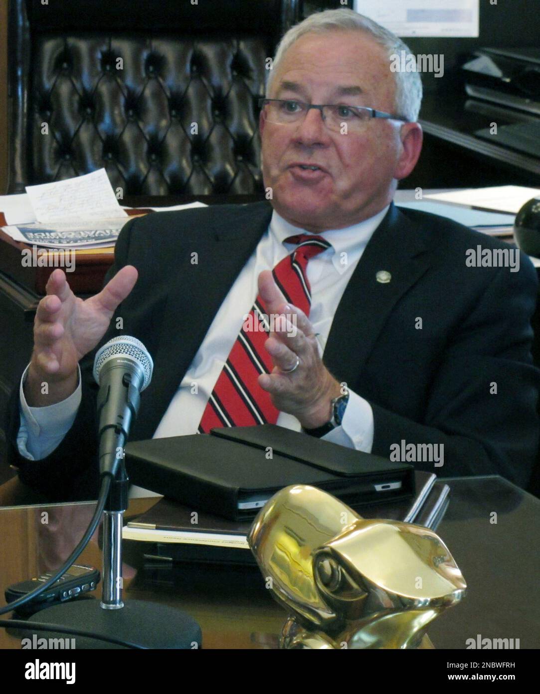 Kansas House Speaker Mike O'Neal, a Hutchinson Republican, answers