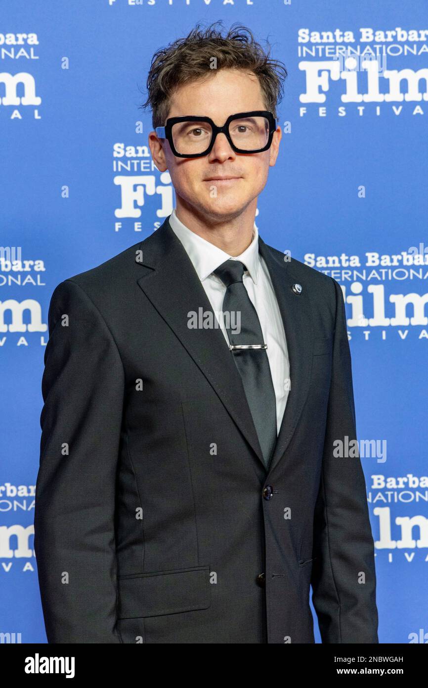 Ryan Lott - Son Lux – Composer (Everything Everywhere All at Once) arrives at the 2023 Santa Barbara International Film Festival red carpet event in receiving the Variety Artisans Award at the Arlington Theatre on February 13, 2023 in Santa Barbara, CA. (Photo by Rod Rolle/Sipa USA) Stock Photo
