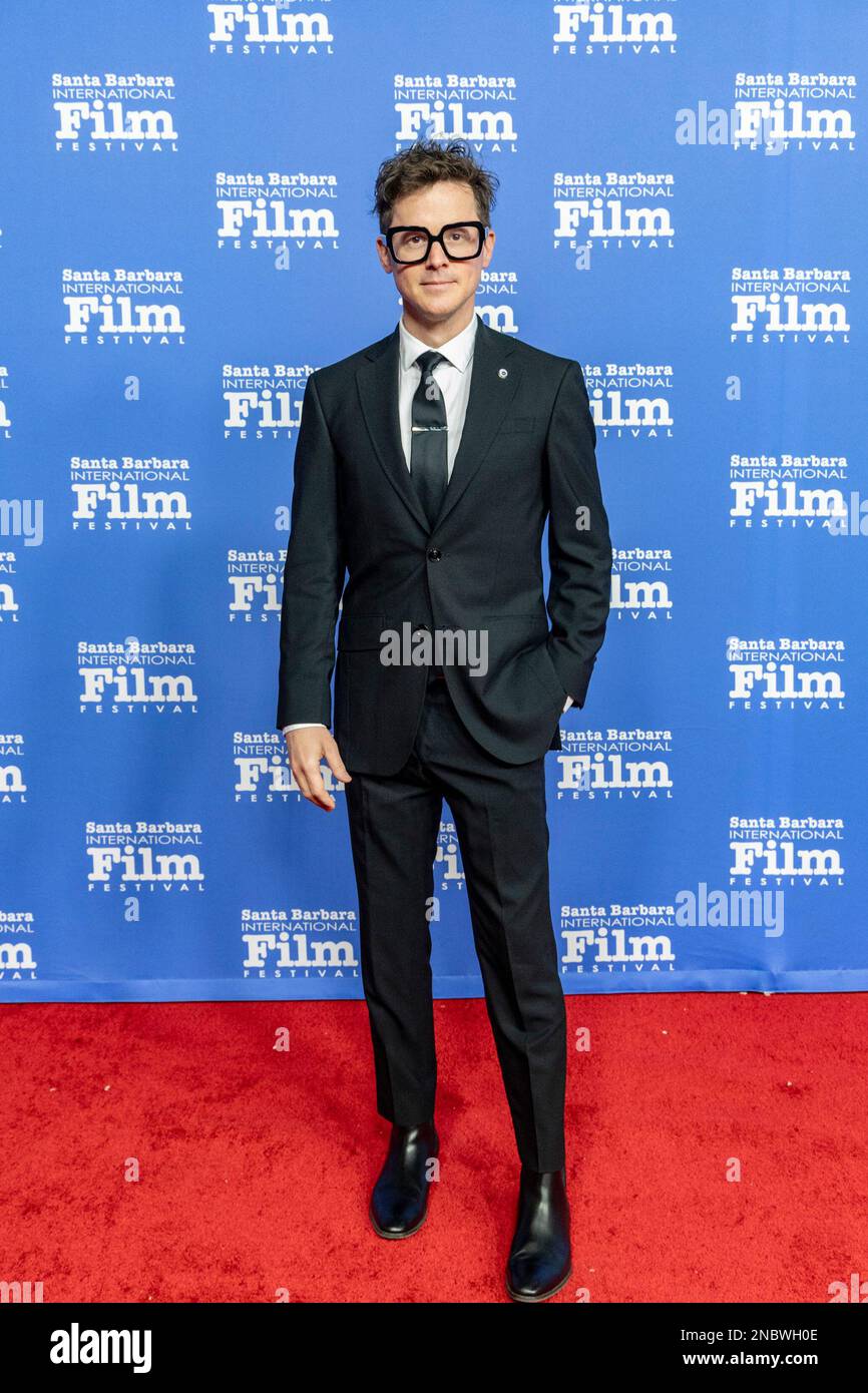 Santa Barbara, USA. 13th Feb, 2023. Ryan Lott - Son Lux - Composer (Everything Everywhere All at Once) arrives at the 2023 Santa Barbara International Film Festival red carpet event in receiving the Variety Artisans Award at the Arlington Theatre on February 13, 2023 in Santa Barbara, CA. (Photo by Rod Rolle/Sipa USA) Credit: Sipa USA/Alamy Live News Stock Photo