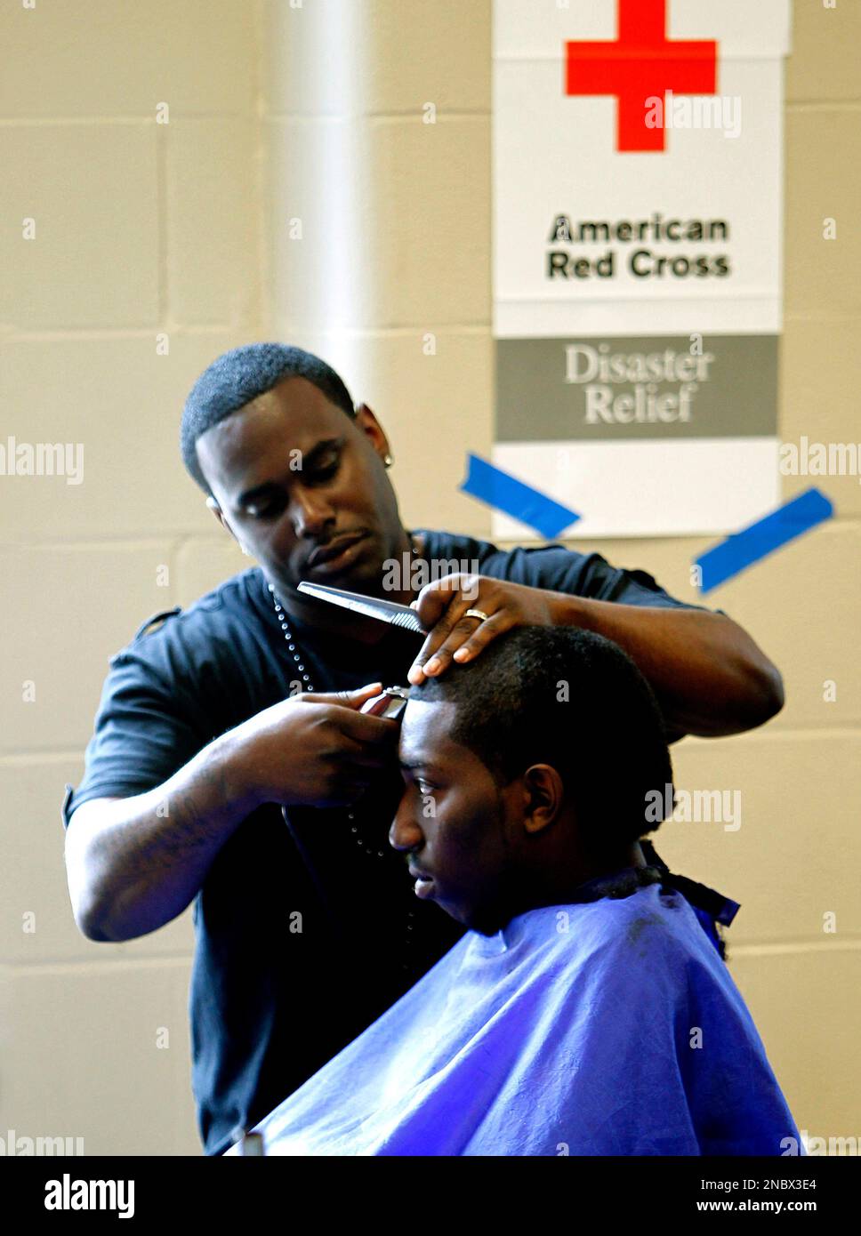 Residents who are staying at the Belk Center, after a tornado left them