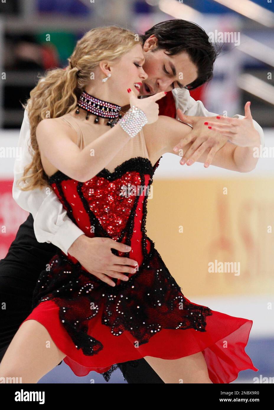 Canada's Kaitlyn Weaver and Andrew Poje perform their free dance at the ...