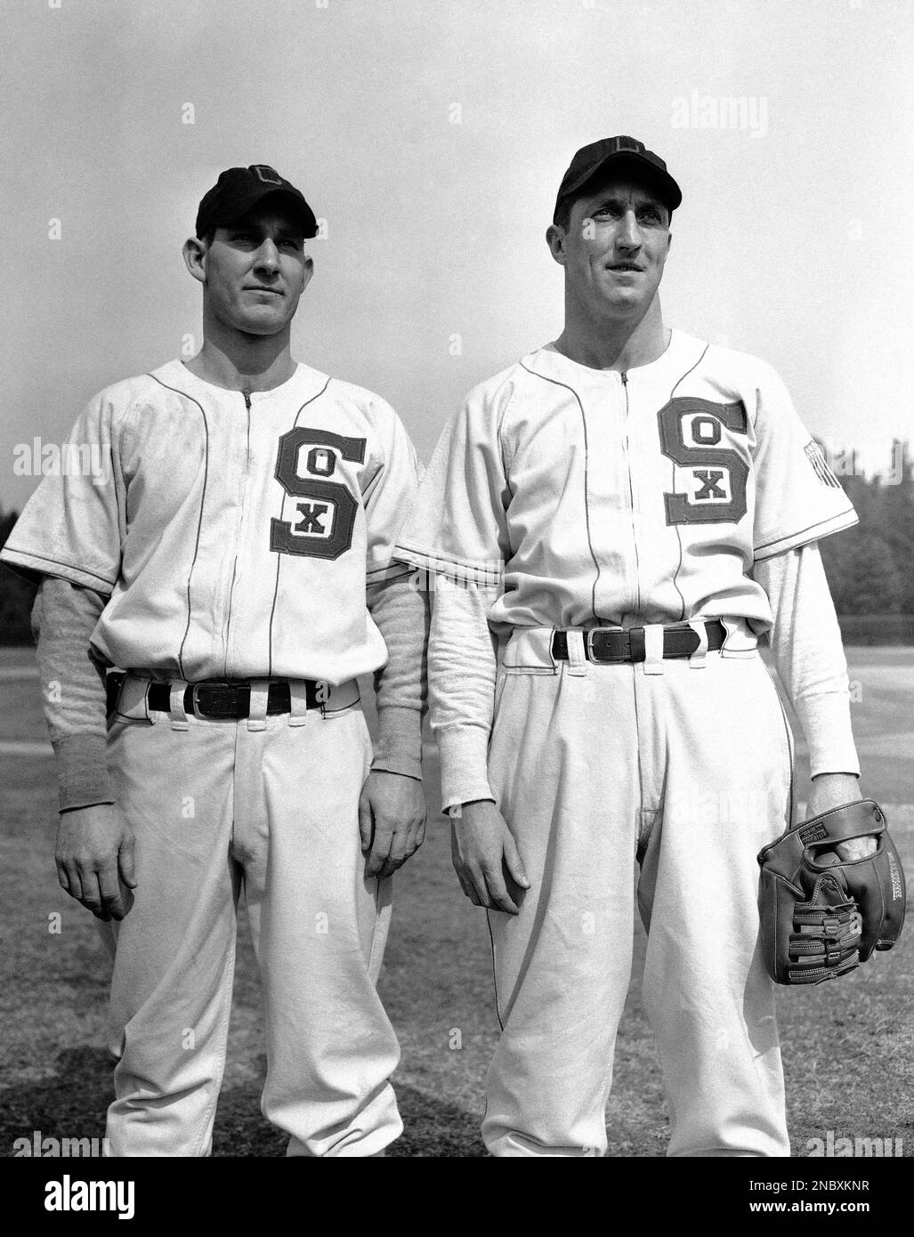 Joseph W. Haynes and pitcher John D. Rigney at the Chicago White Sox