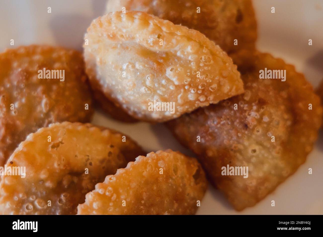 Kind of deep fried dumplings in Cyprus island country Stock Photo Alamy
