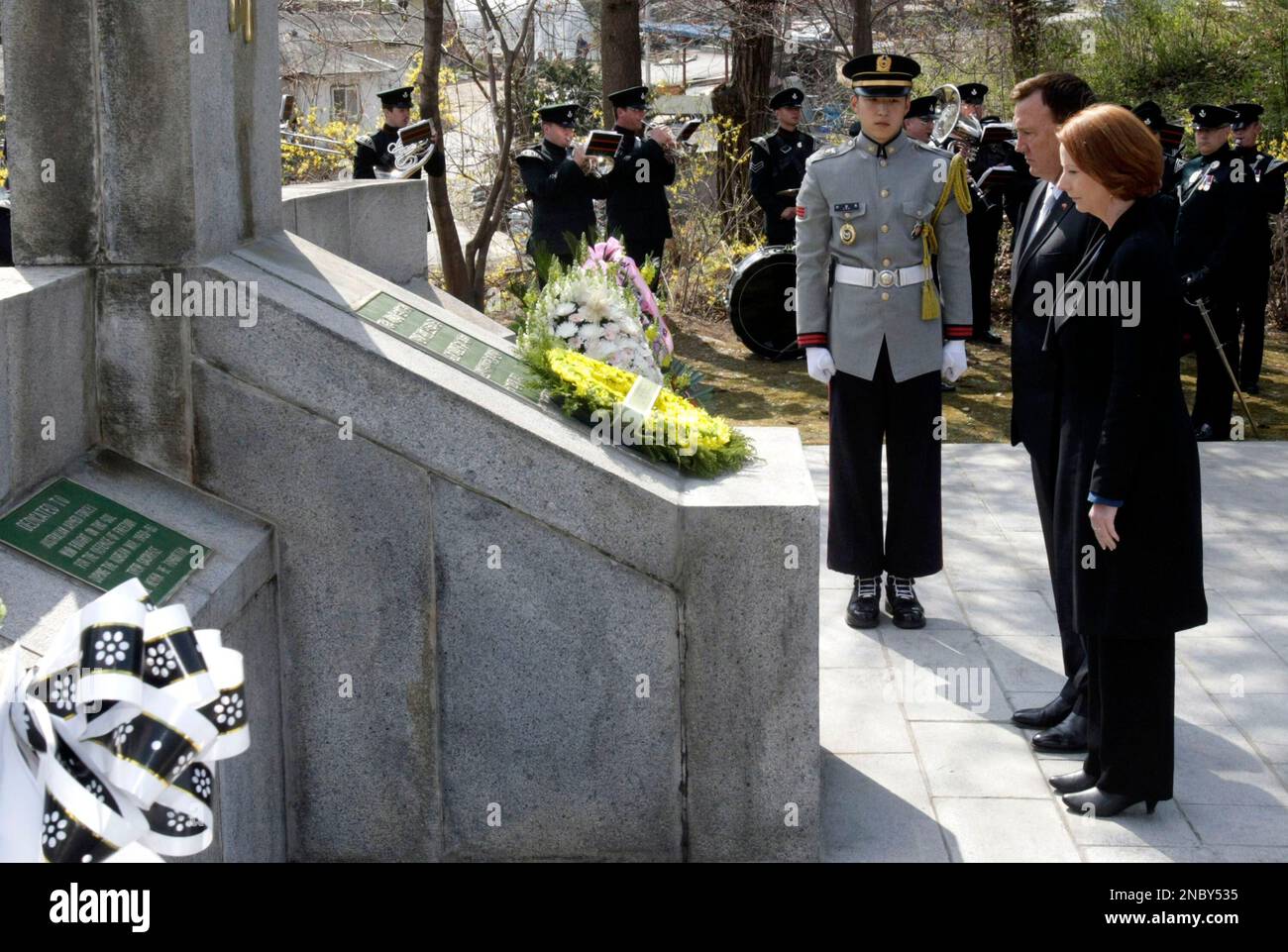Australian Prime Minister Julia Gillard, right, and her partner Tim ...