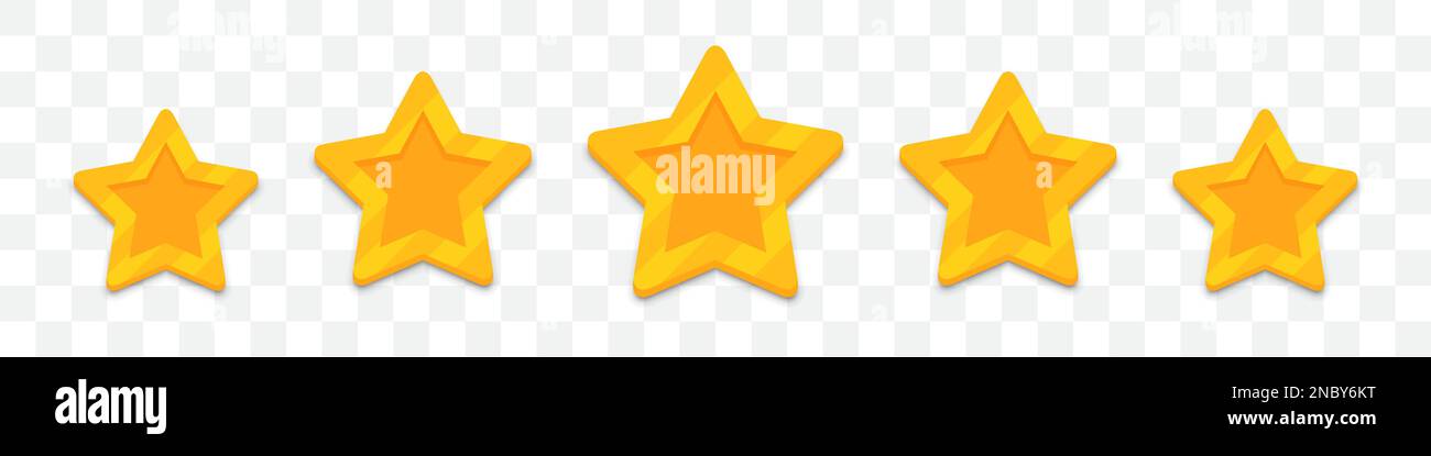 Five stars customer rating review in a flat design Stock Vector Image ...