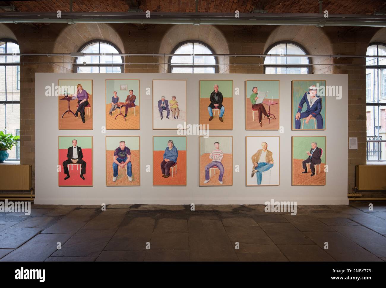 12 david hockney portraits salts mill hires stock photography and