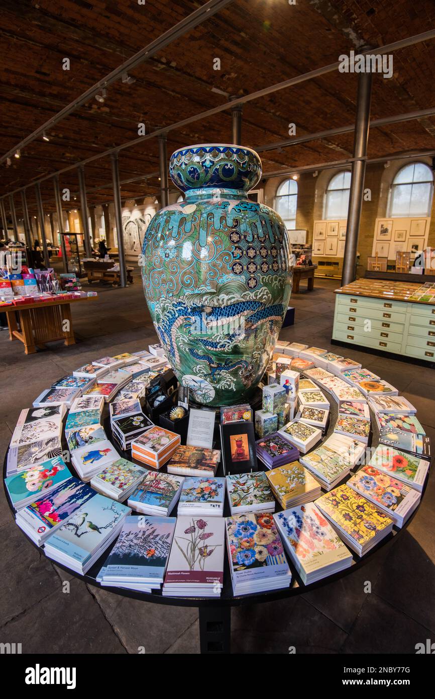 One of several large colourful vases on display at the