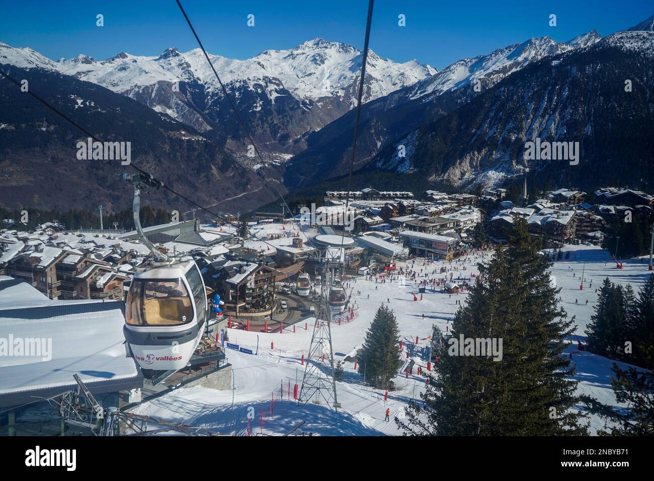 The Croisette and the Ineos Club House in the ski resort of Courchevel in  the French Alps Stock Photo - Alamy