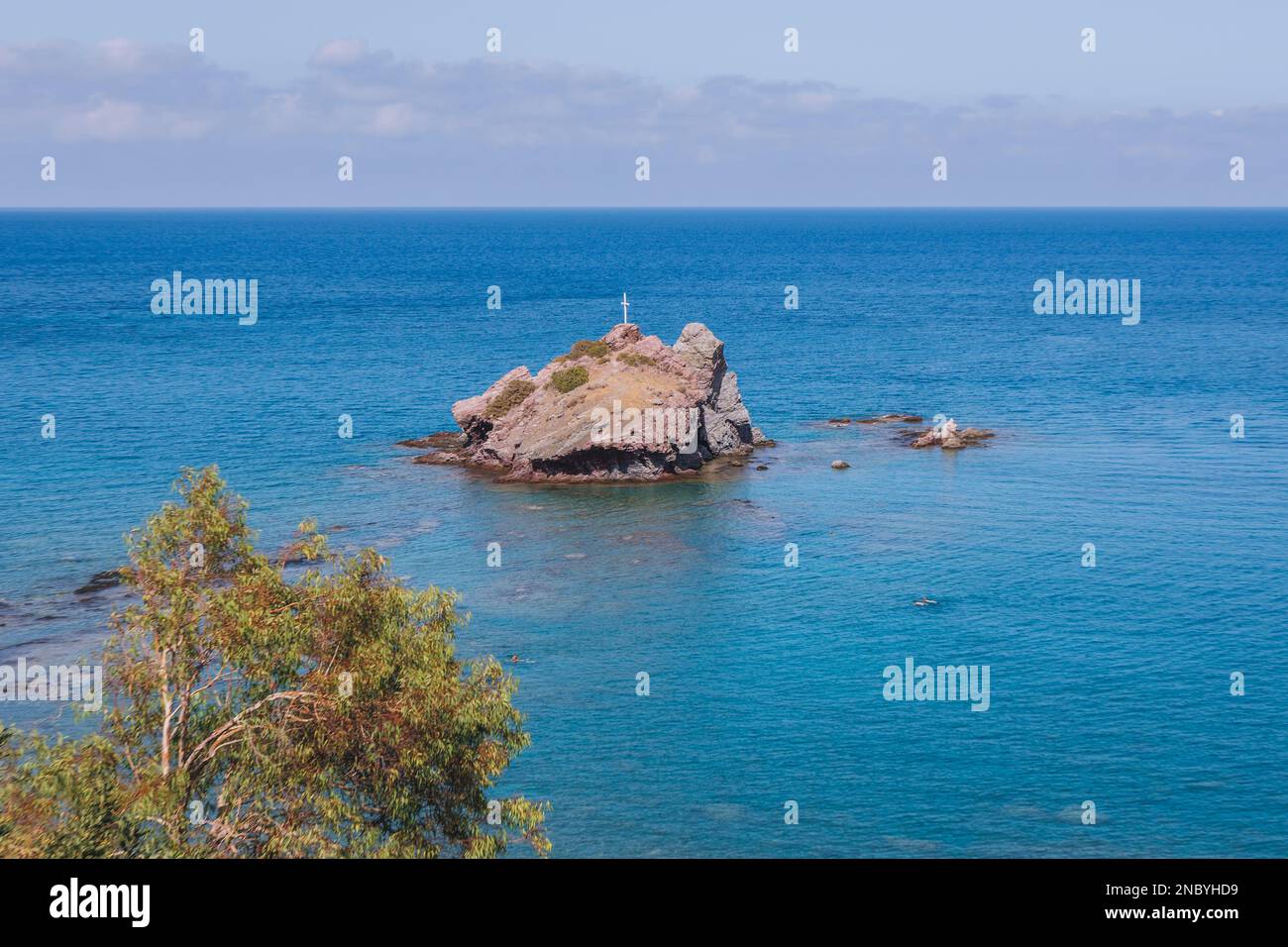 Rock near Baths of Aphrodite botanical garden in Akamas National Forest